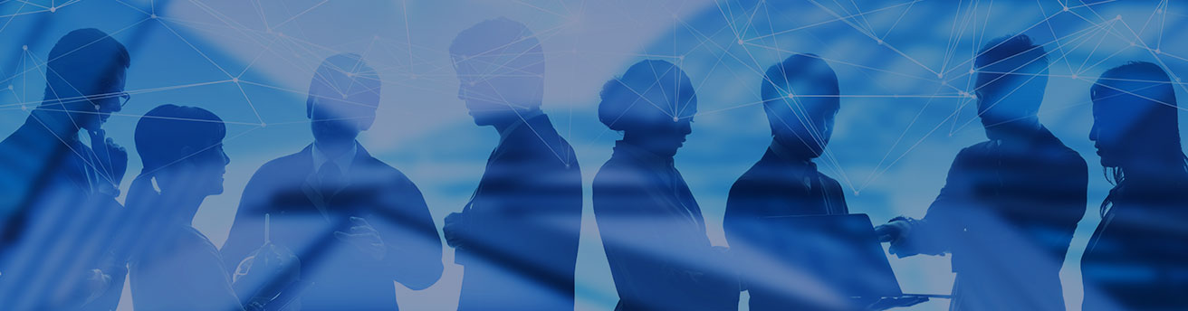 Silhouette business people meeting